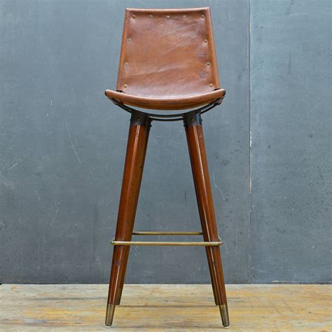 leather sling back bar stools